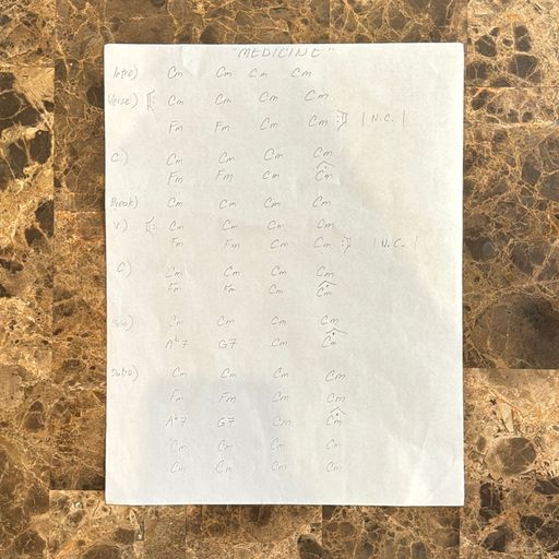 image of “Medicine” Chord & Lyrics sheets