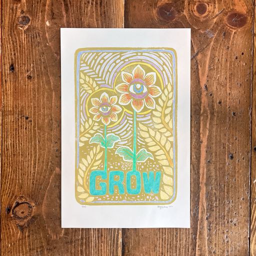 image of “Grow” Print - Hand Colored