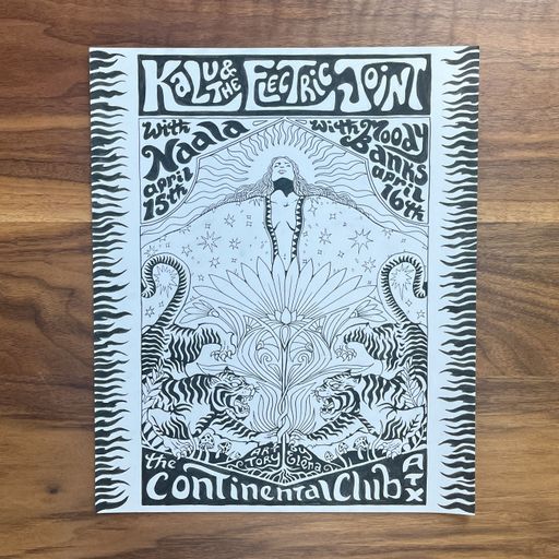 image of Original Poster Illustration - Kalu & the Electric Joint, Continental Club, ATX 2022