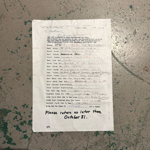 image of ‘97 Alternative Press poll