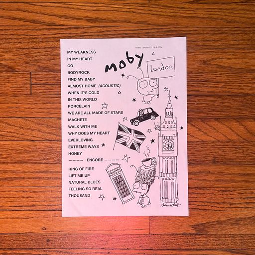 image of Illustrated Setlist 02 Arena London 9/19/24