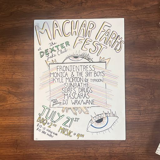 image of Hand drawn flyer for Machar Farms Fest