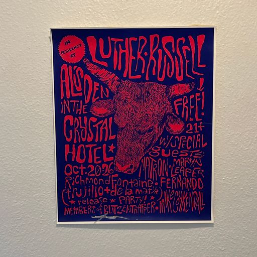 image of Signed Show Poster for Luther Russell residency at Al’s Den