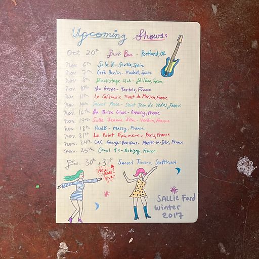 image of Hand drawn tour poster from 2017
