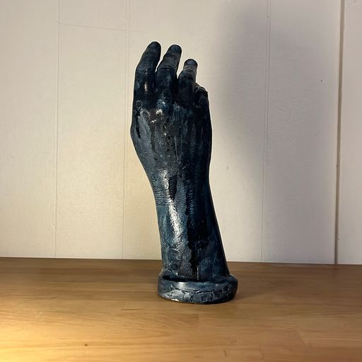 image of “The Other Of Two Right Hands” Sculpture: plaster and oil paint