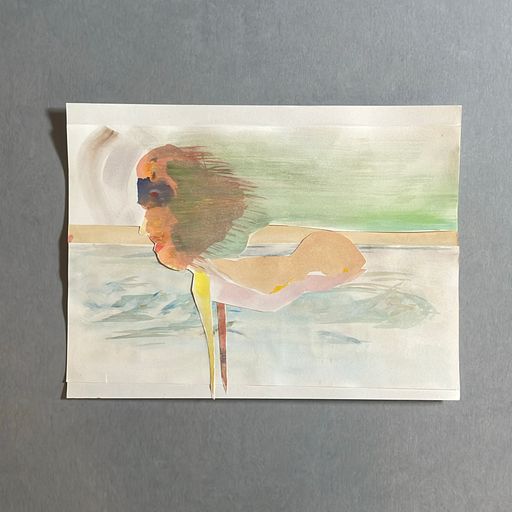 image of “Fred The Fisher” Watercolor on Paper