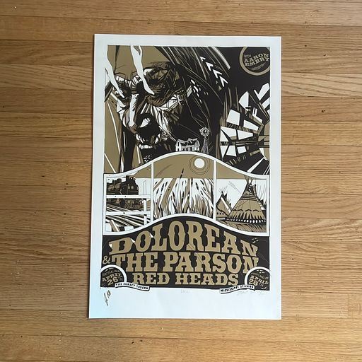 image of Dolorean signed and numbered silk-screened Show Poster
