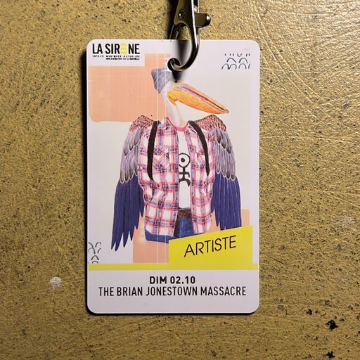image of Brian Jonestown Massacre “Artiste” Pass for La Sirine, La Rochelle, France 2.10.22
