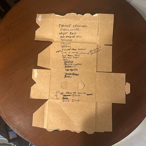 image of Budos Band VII Setlist working draft 