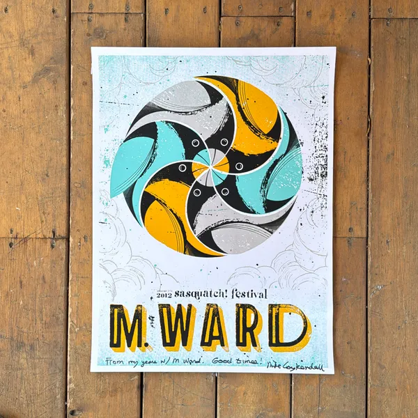 image of Silkscreened M. Ward 2012 Sasquatch Poster