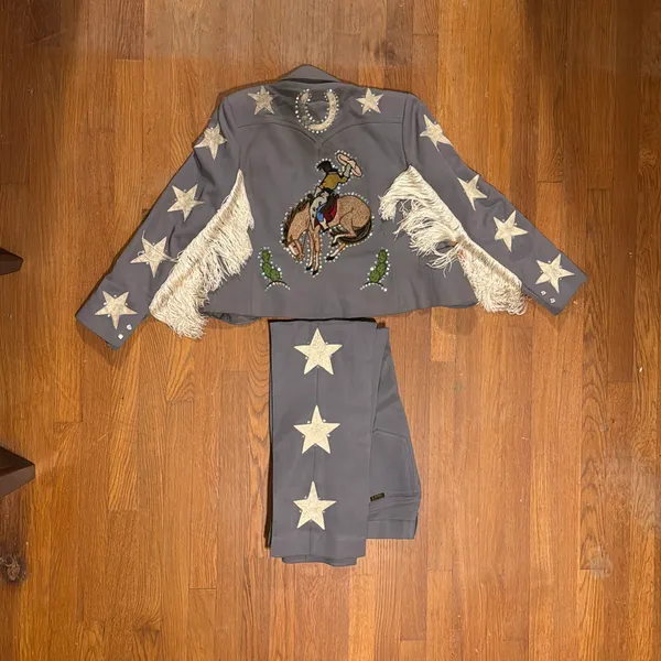 image of Custom Western Suit from album cover of “Broken Hearted Blue”