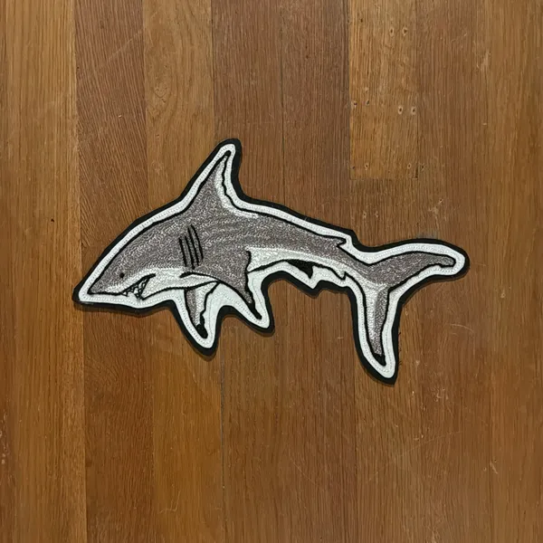 image of Embroidered Shark Patch