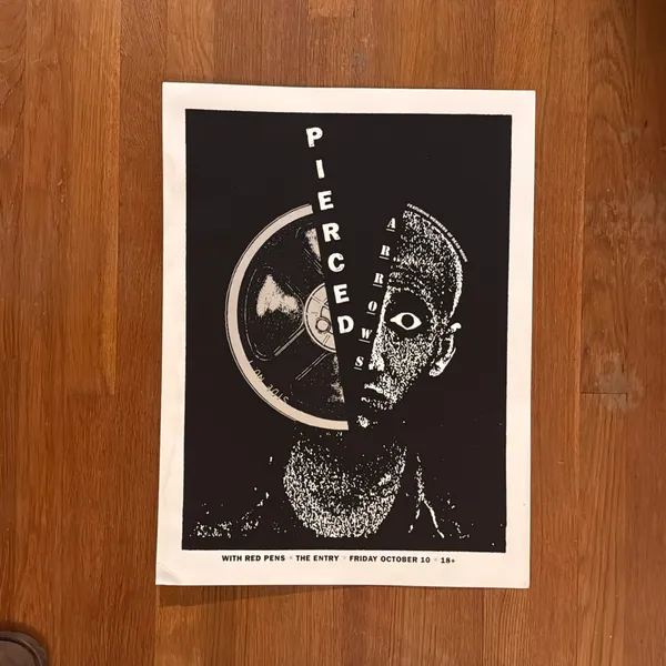 image of Pierced Arrows Silkscreened show poster