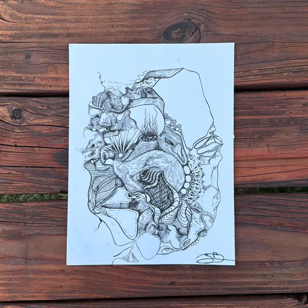 image of Slippin’ Through Neurosis, ink on paper