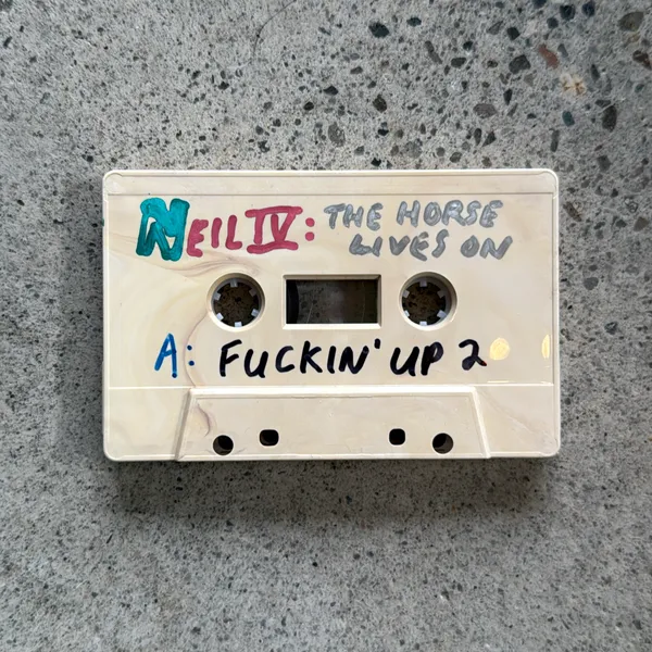 image of Casssingle “The Horse Lives On” 2 songs hand doodled art