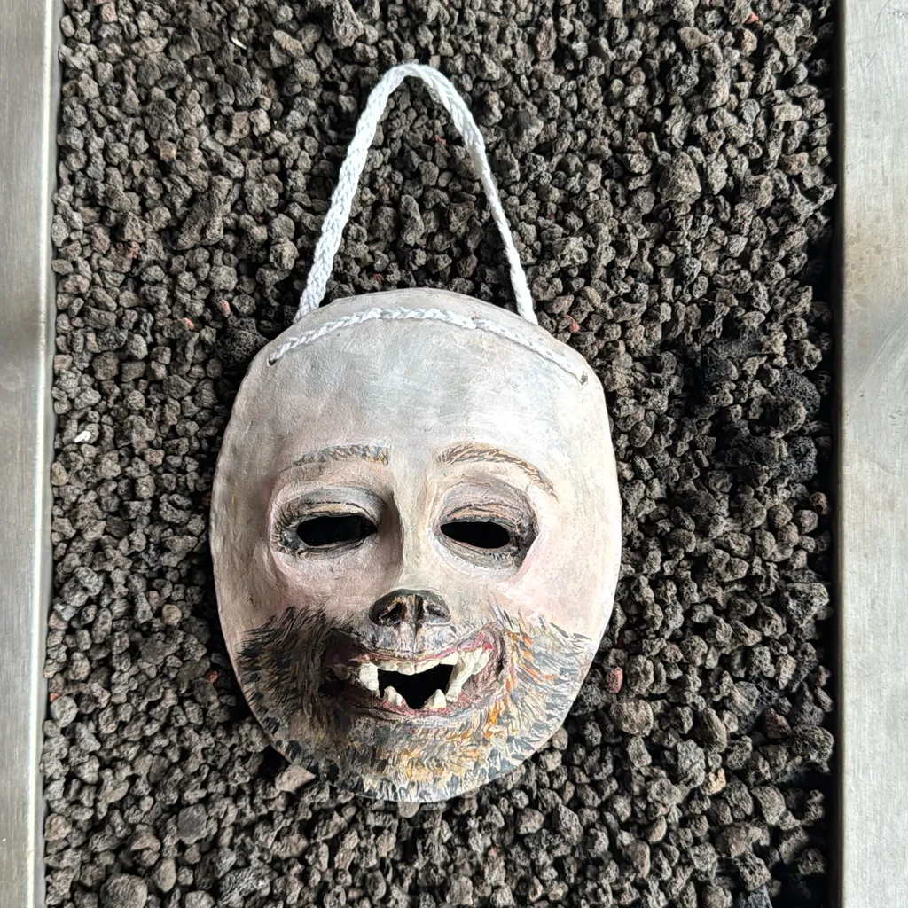 image of Little Red Riding Hood Characters Mask, Ceramic, paint and Weave