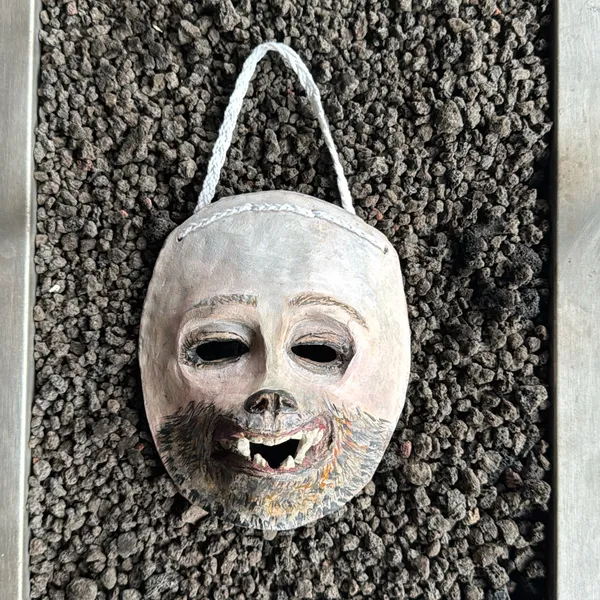 image of Little Red Riding Hood Characters Mask, Ceramic, paint and Weave