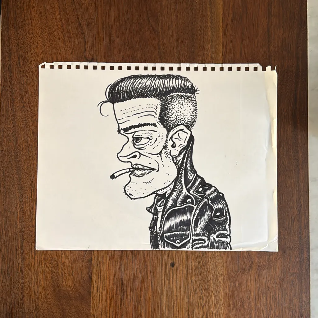 image of Drawing of Cool Guy Rocker used for Velvet Teen Shirt