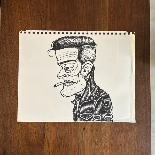 image of Drawing of Cool Guy Rocker used for Velvet Teen Shirt