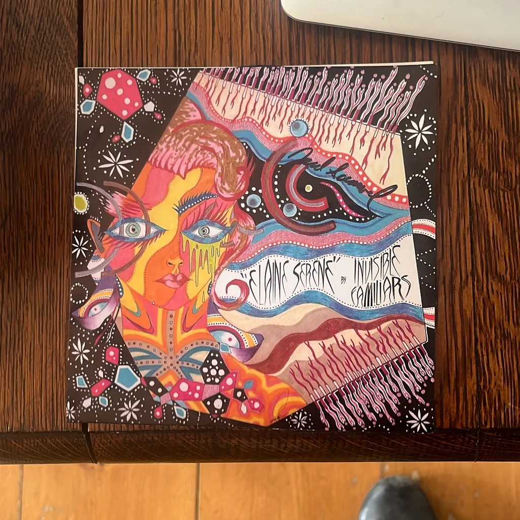 image of Signed private press 7" single Invisible Familiars