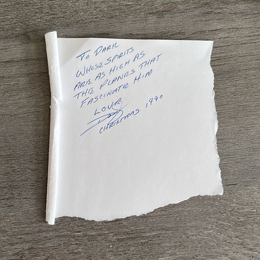 image of Dave Wilson note to Daryl Wilson