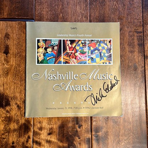image of 1998 Nashville Music Awards signed program