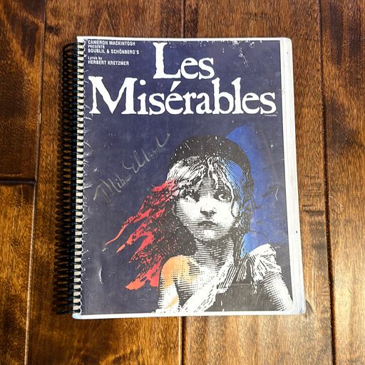 image of Original Broadway Final Les Misérables Cast Rehearsal Score with Handwritten Staging Notes & Signed by Mike Eldred